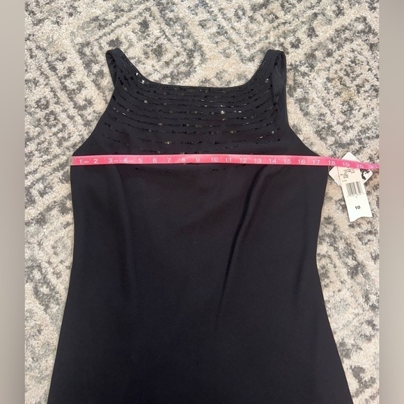 Jones New York Black Embellished Evening Cocktail Party Dress Size 10 - Picture 5 of 10